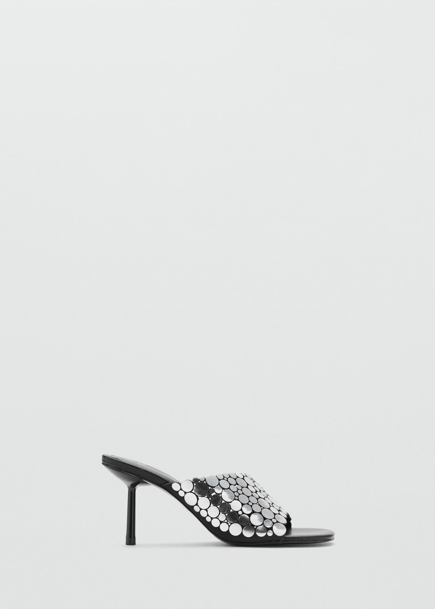 Heeled sandals with metal decorations - Women | MANGO USA Product Image