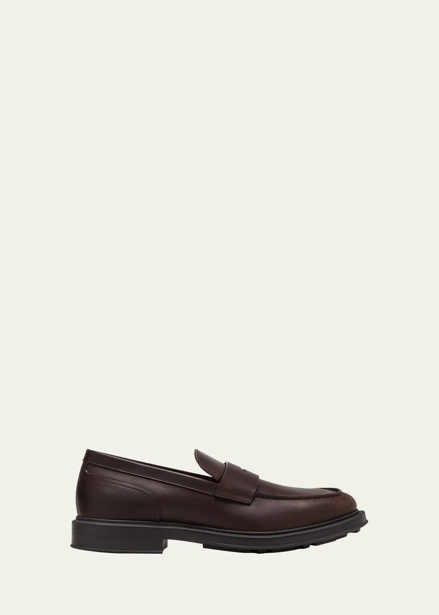 Mens Travis Leather Penny Loafers Product Image