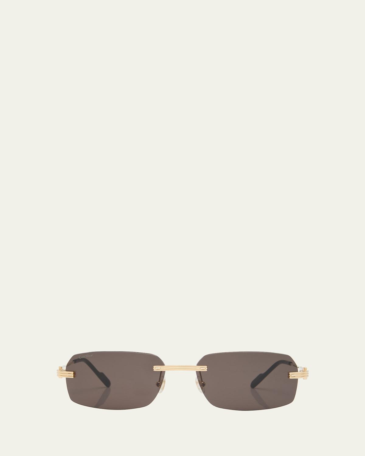 Mens 58MM Rectangular Sunglasses Product Image