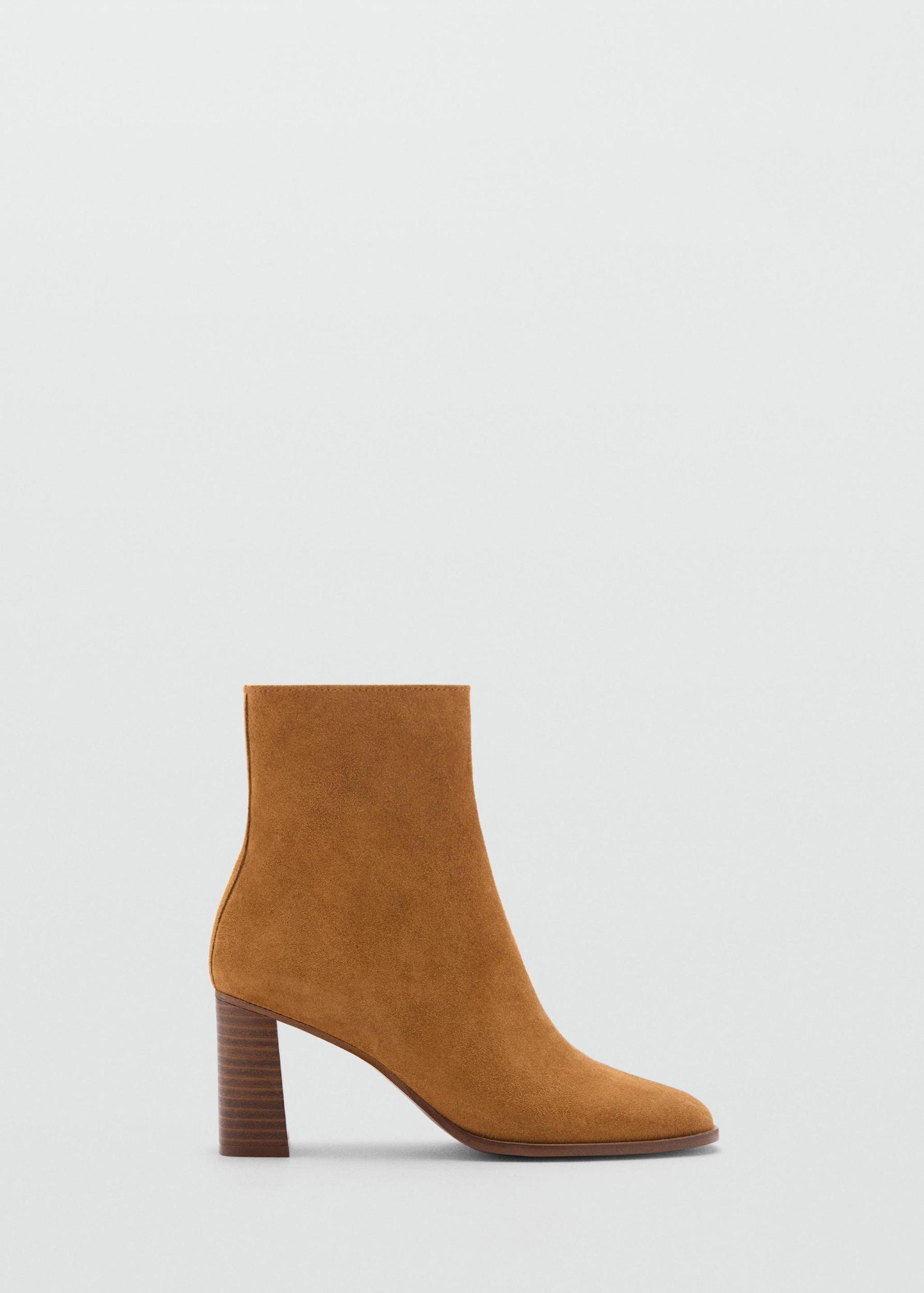 Heel suede ankle boot - Women | MANGO USA Product Image