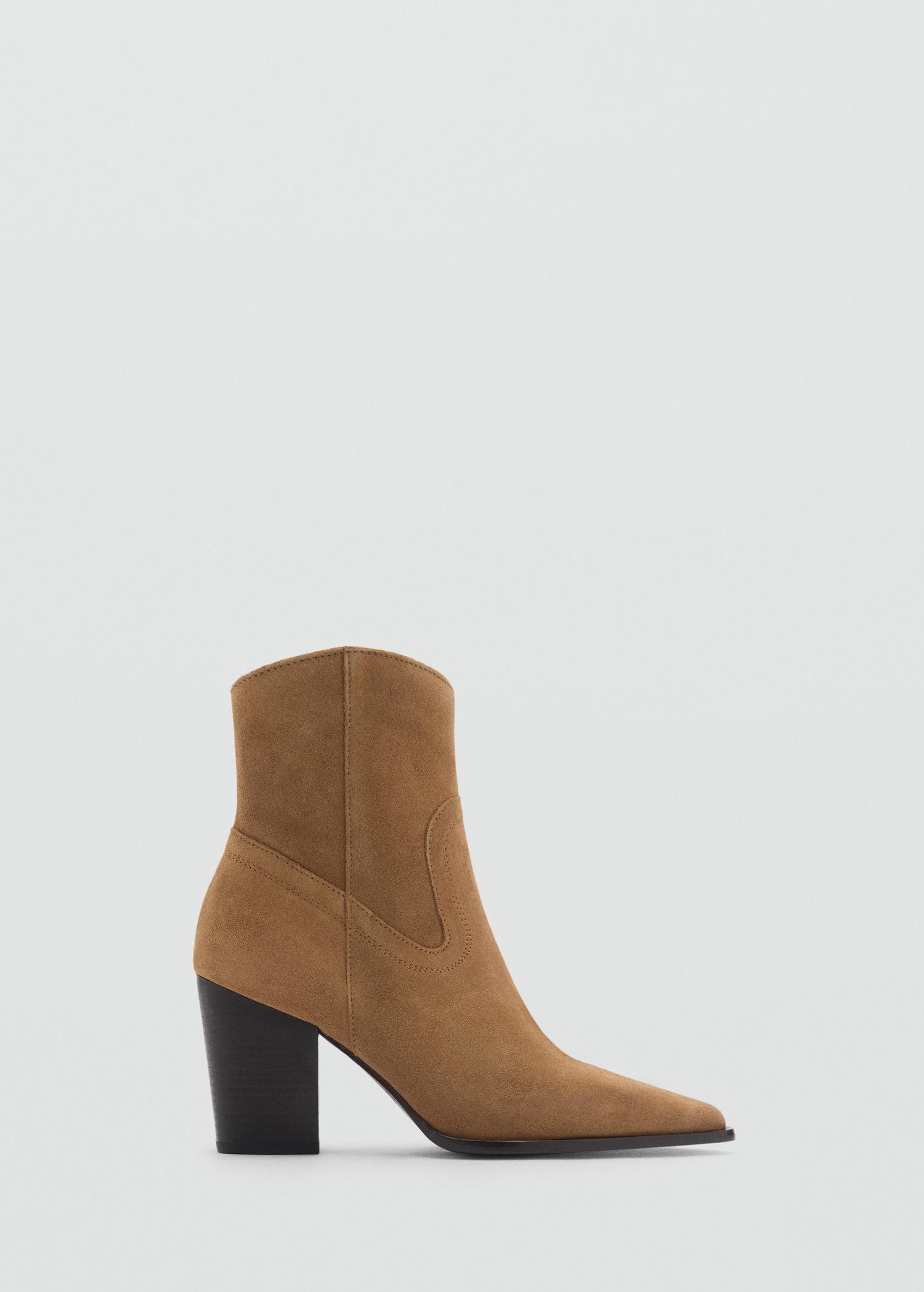 Suede leather ankle boots - Women | MANGO USA Product Image