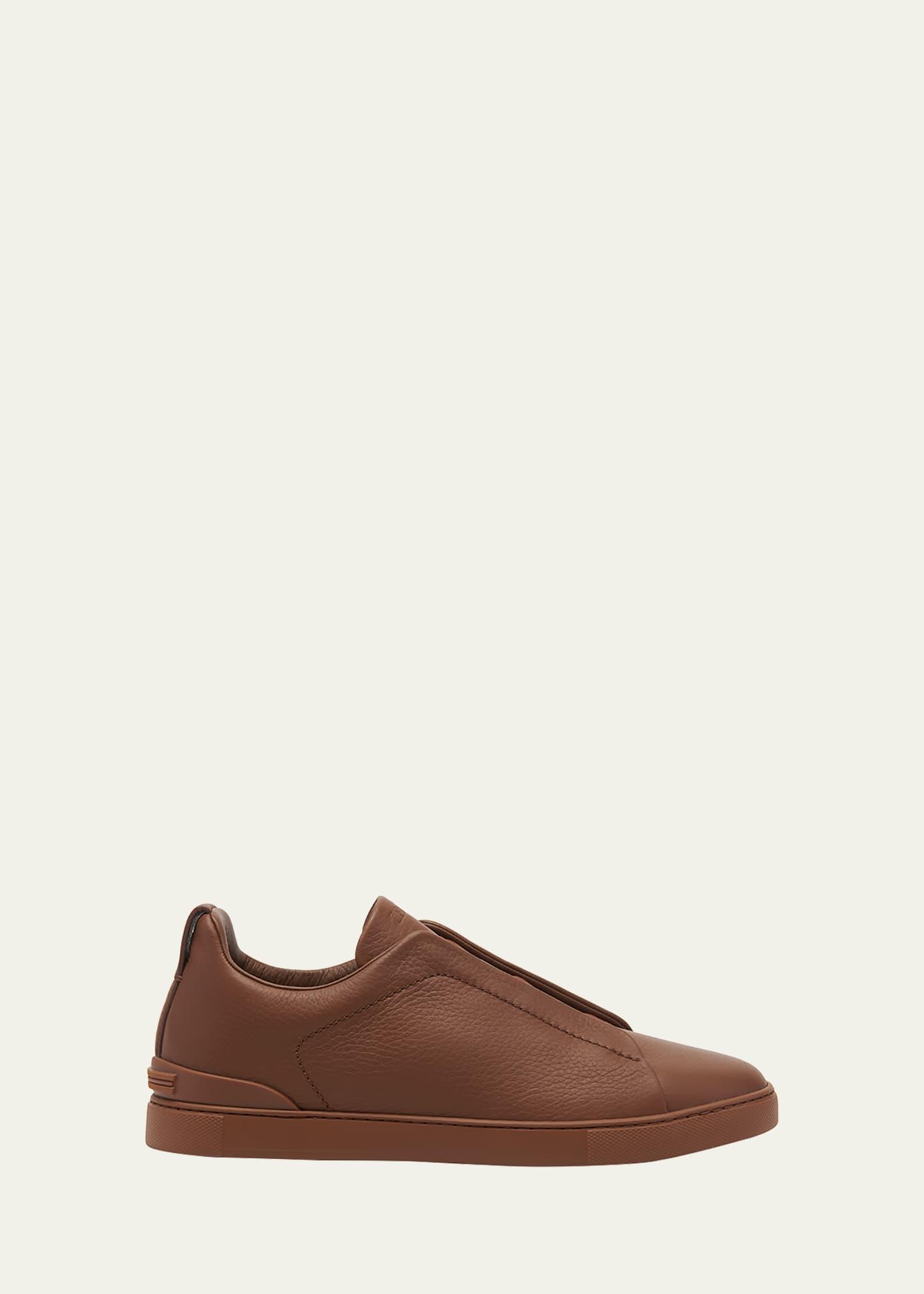 Zegna Deerskin Triple Stitch Sneakers Product Image