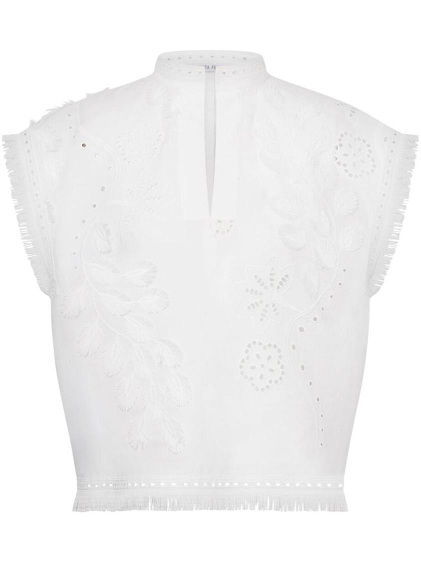 ALBERTA FERRETTI Embroidered-design Blouse In White Product Image