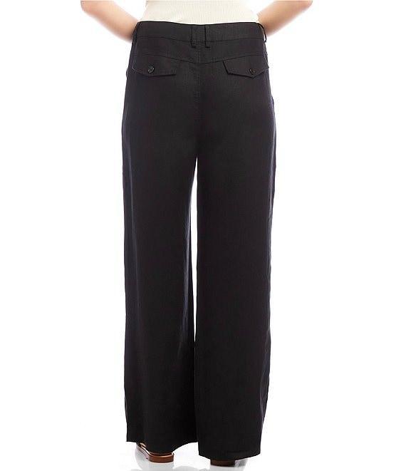 Karen Kane Linen Wide-Leg Trouser Pants Product Image