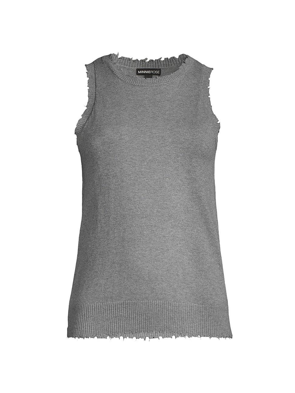 Womens Frayed Tank Top Product Image