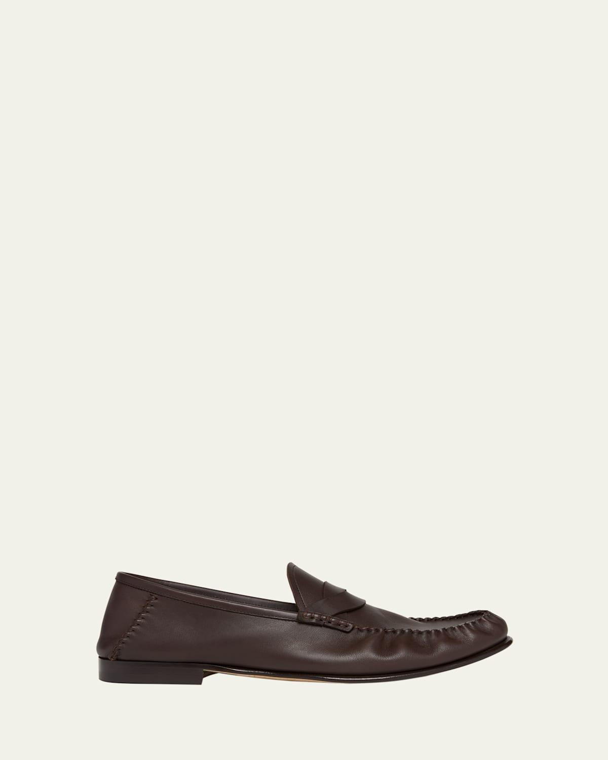 Mens Door Leather Penny Loafers Product Image