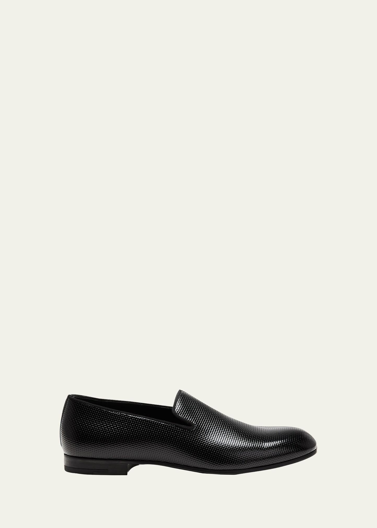 Mens Lopez Denim and Leather Penny Loafers Product Image
