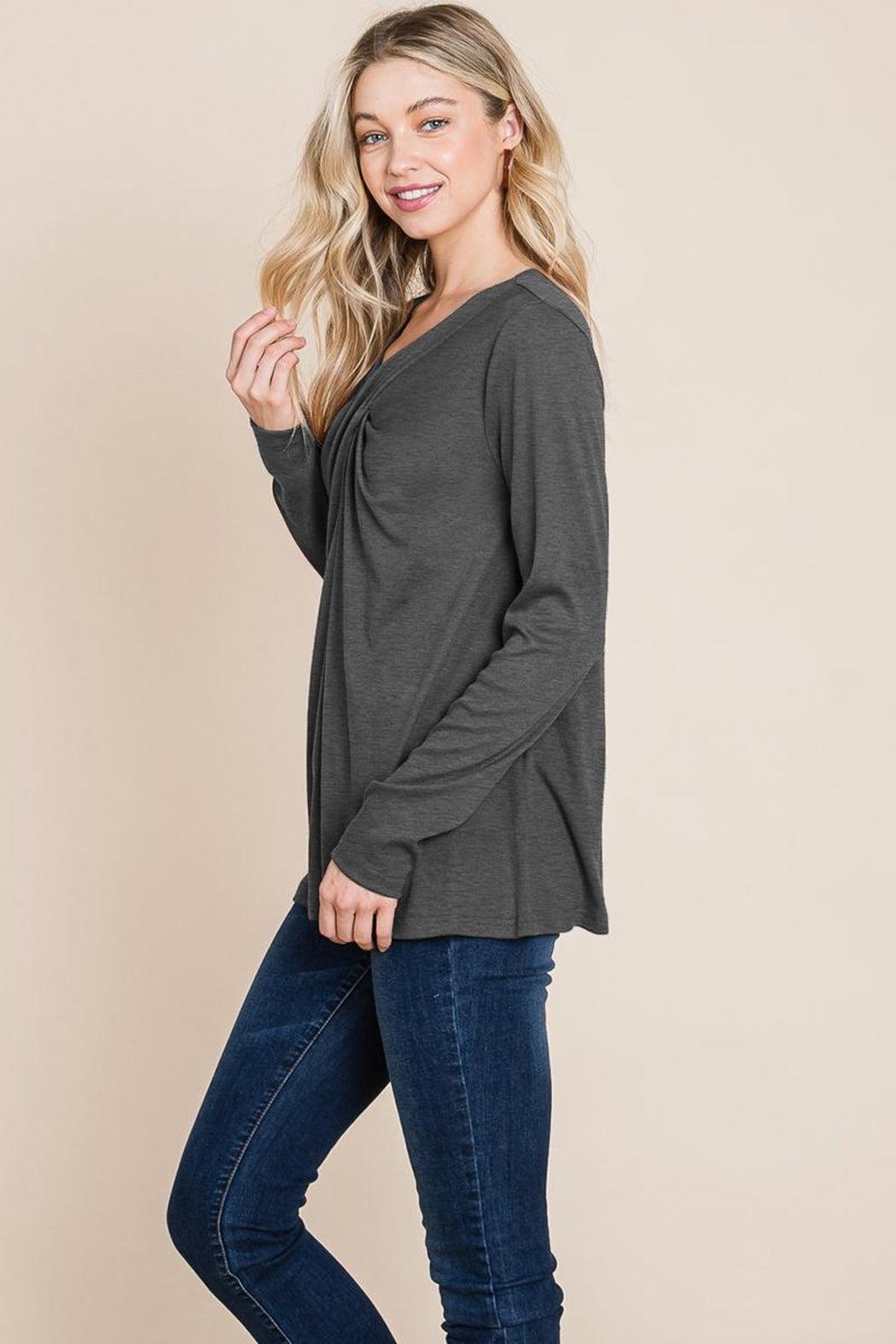 Fold Knotted Twist Sweatshirts Product Image