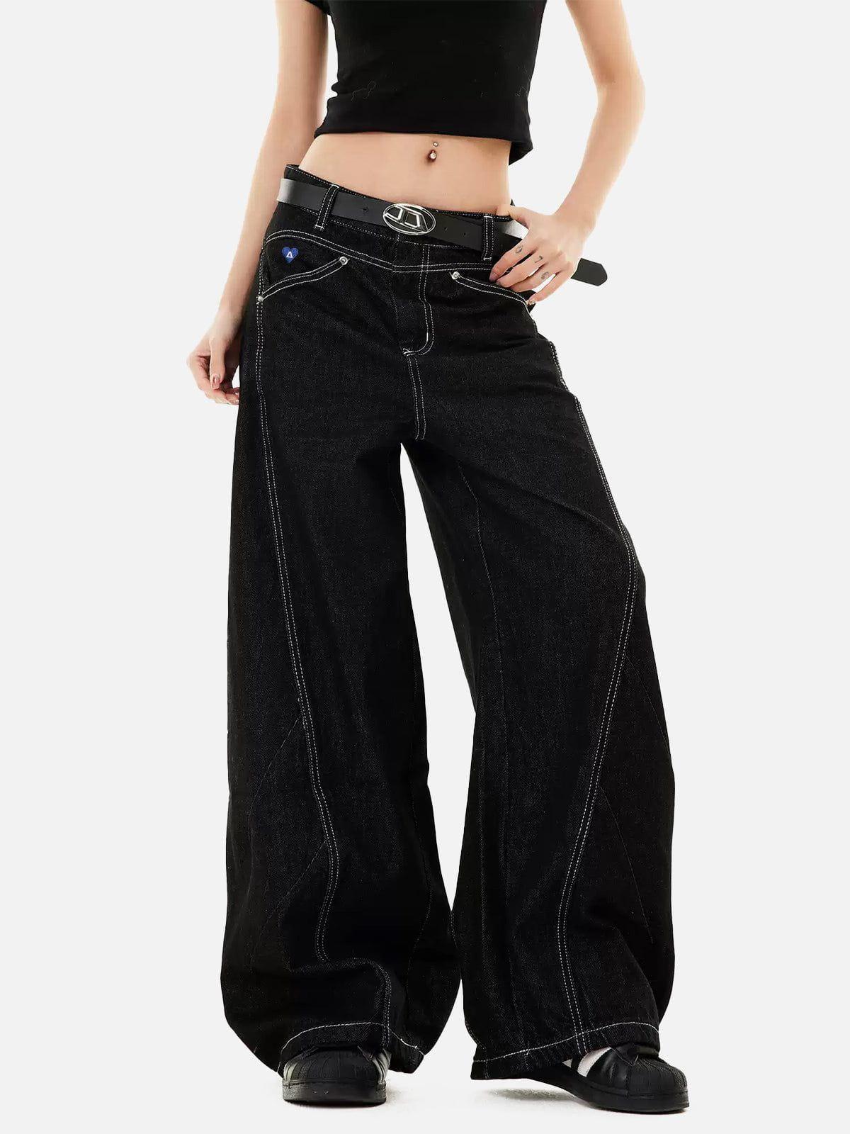 [Pre-Order] Aelfric Eden Wrinkle Seam Super Baggy Barrel Jeans Product Image