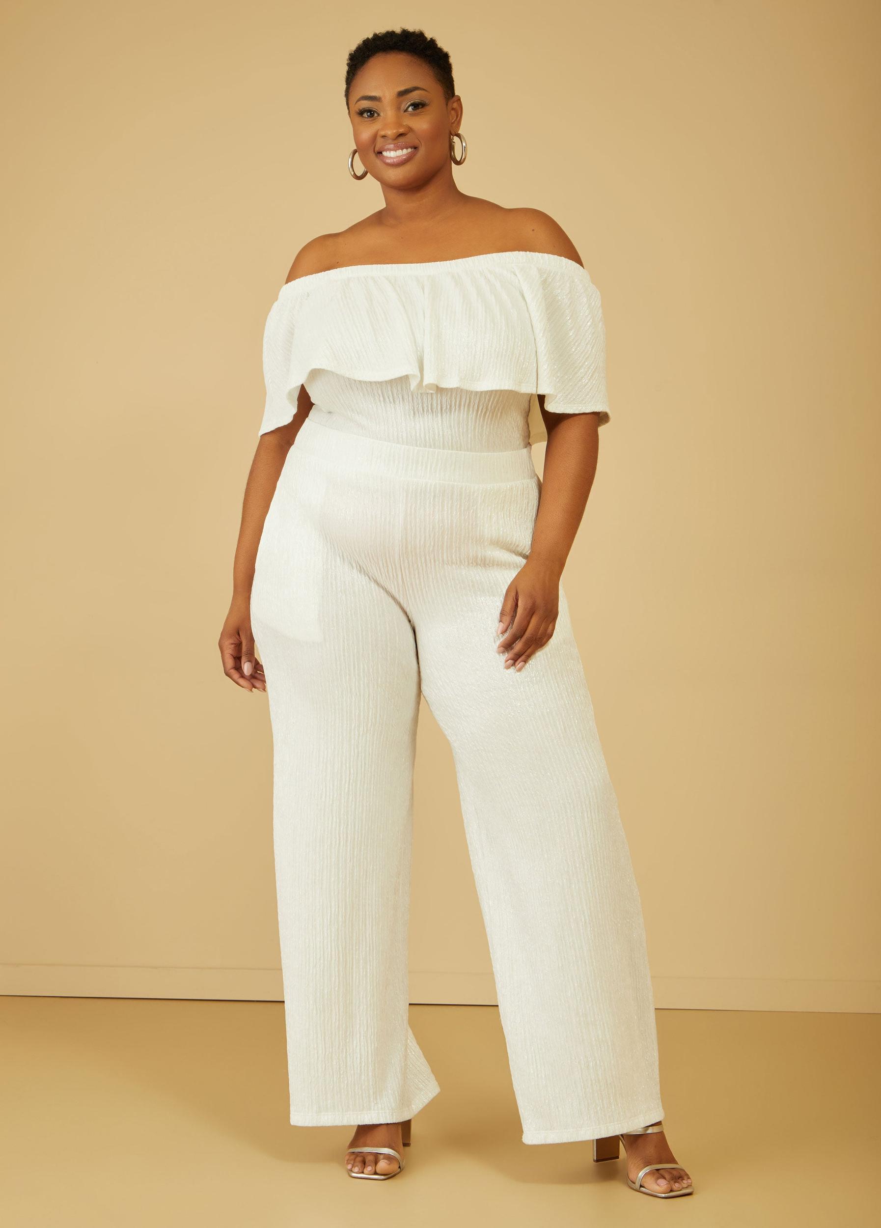 Metallic Off The Shoulder Top Female Product Image