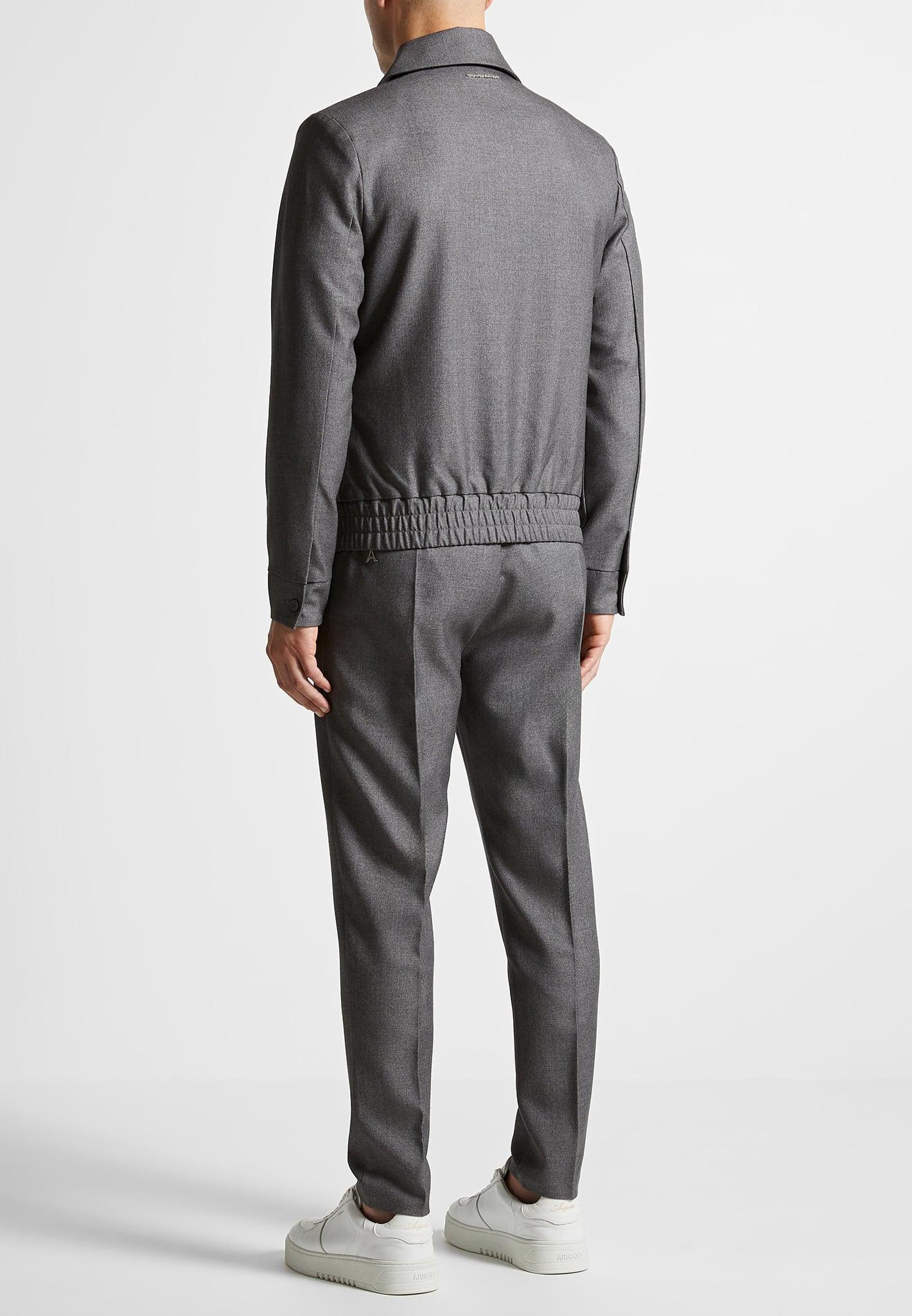 Slim Fit Tailored Trousers - Grey Male Product Image