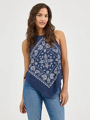Women's Wrangler Bandana Diamond Front Tank Product Image
