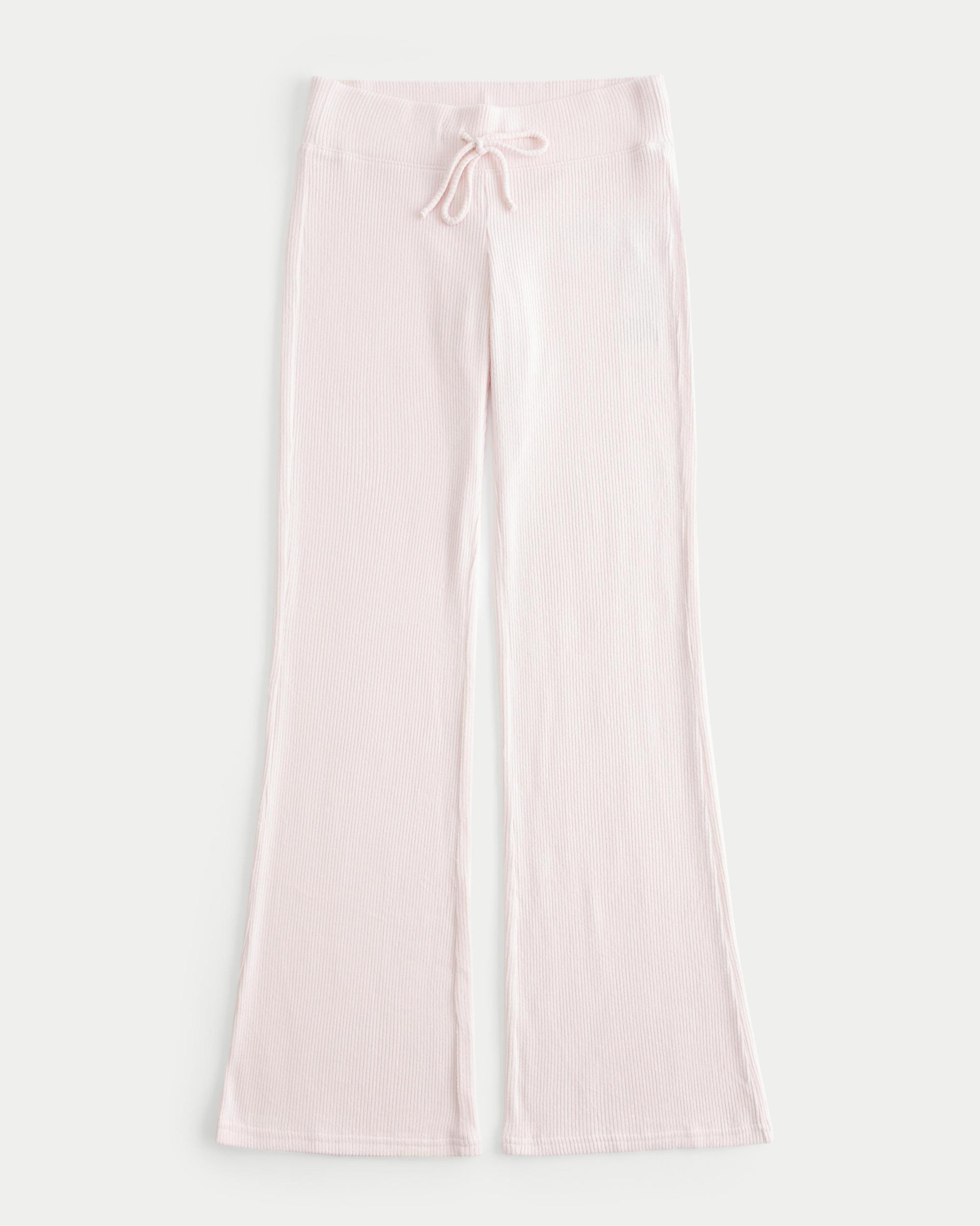 Cozy Ribbed Flare Pants Product Image