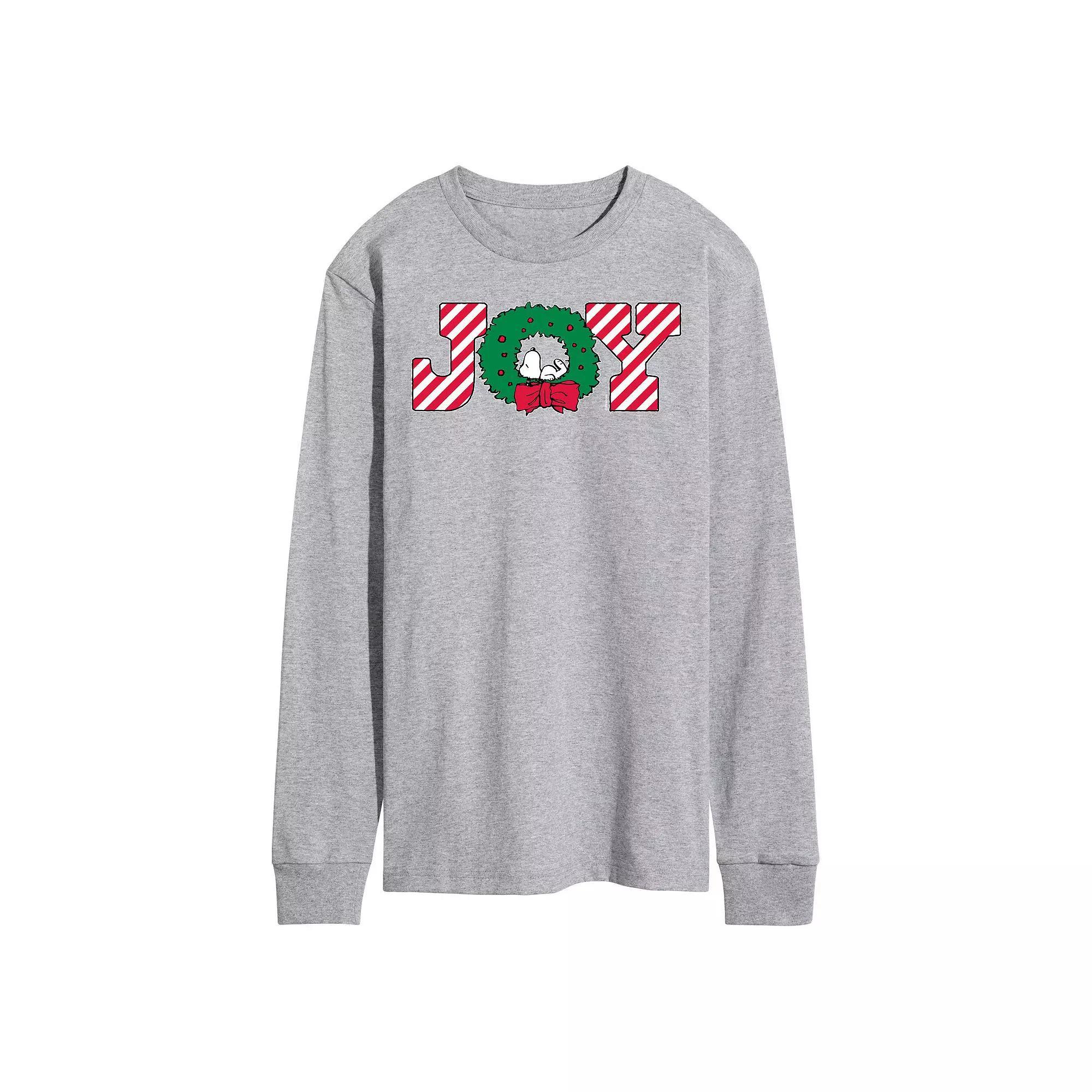 Mens Peanuts Joy Wreath Long Sleeve Tee Product Image