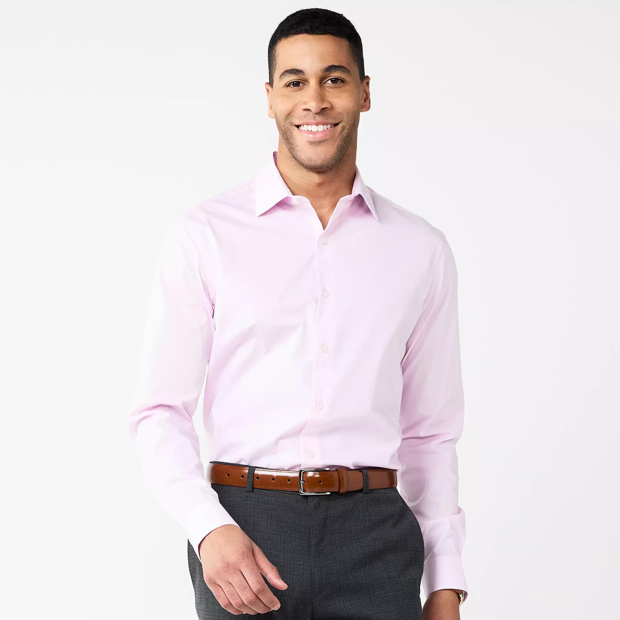 Men's Apt. 9® Premier Flex Solid Slim-Fit Wrinkle Resistant Dress Shirt, Size: XL-34/35, Cavalry Blue Product Image