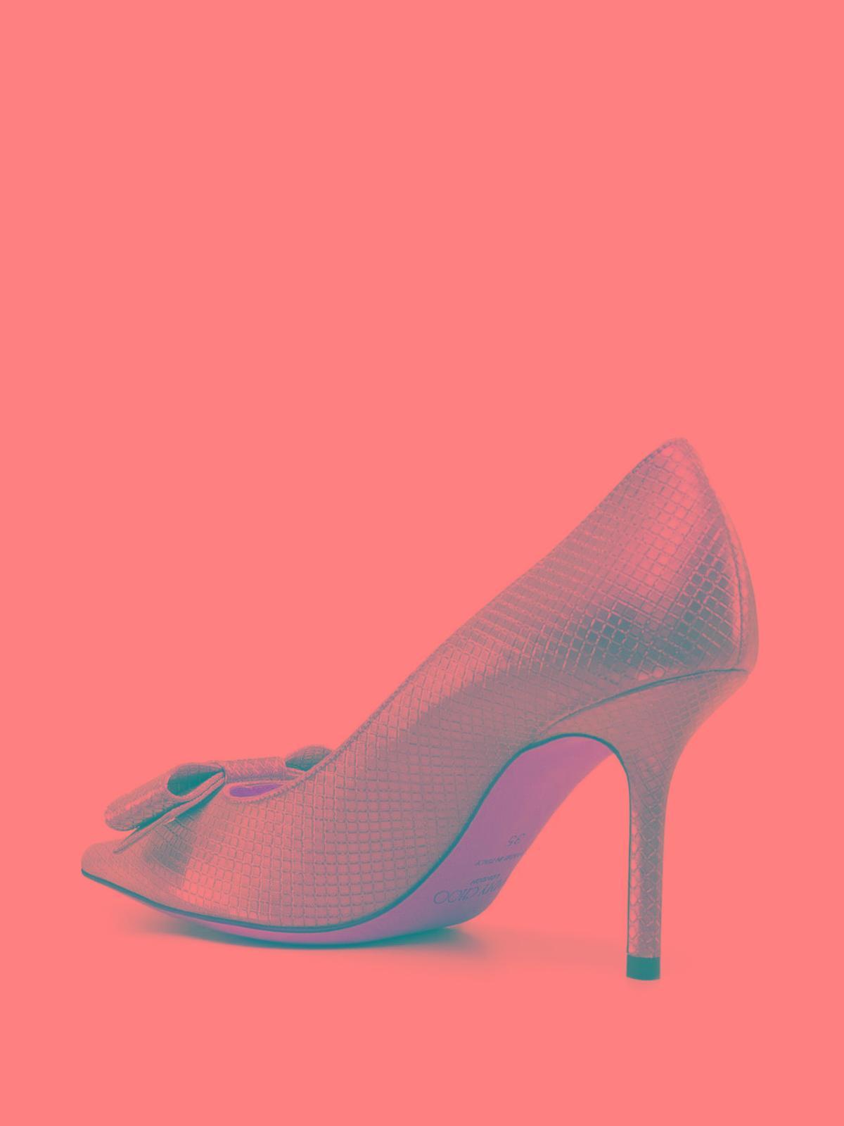 Love 85mm Bow-detail Pumps In Gold Product Image