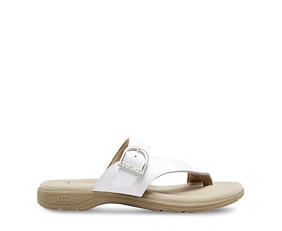 Eastland Tahiti II Women's Leather Thong Sandals, Size: 7, White Product Image