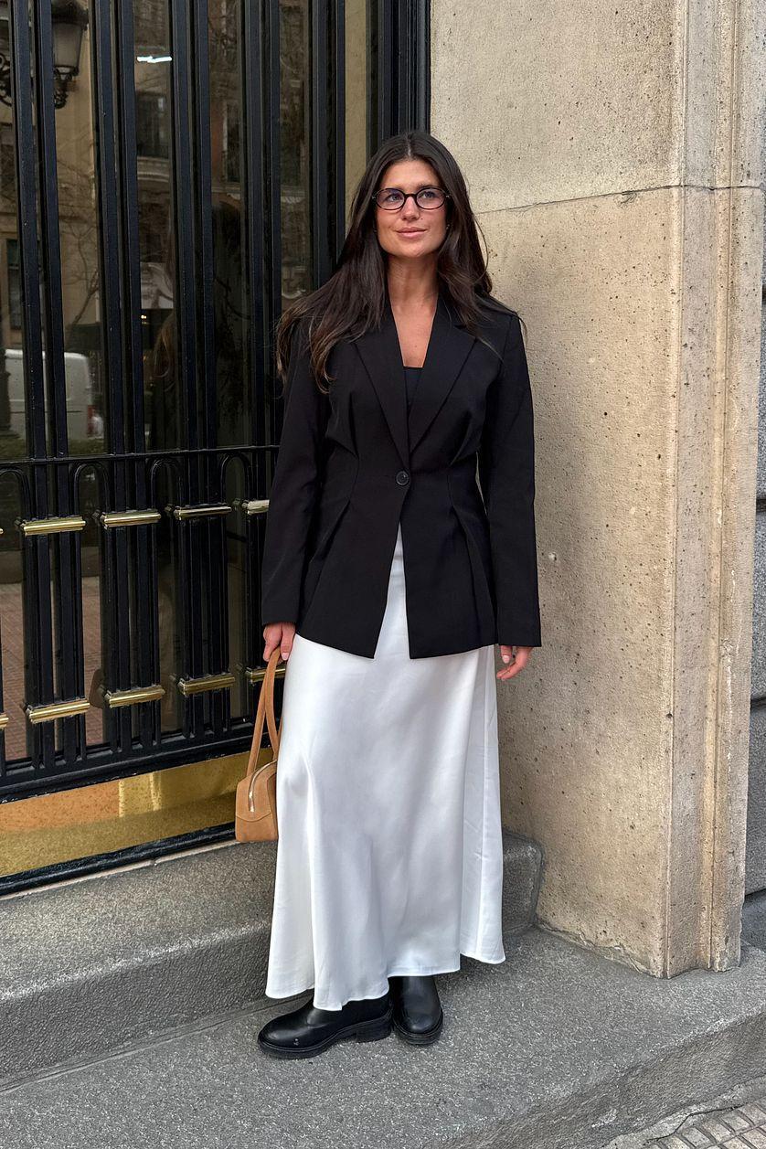 Mid Waist Maxi Satin Skirt Product Image