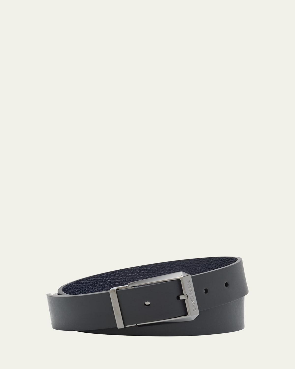 Mens Classic Leather Buckle Belt Product Image