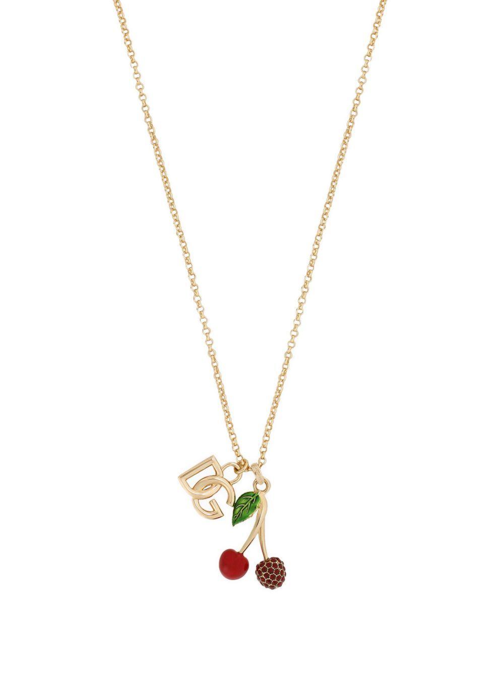 logo-charm polished necklace Product Image