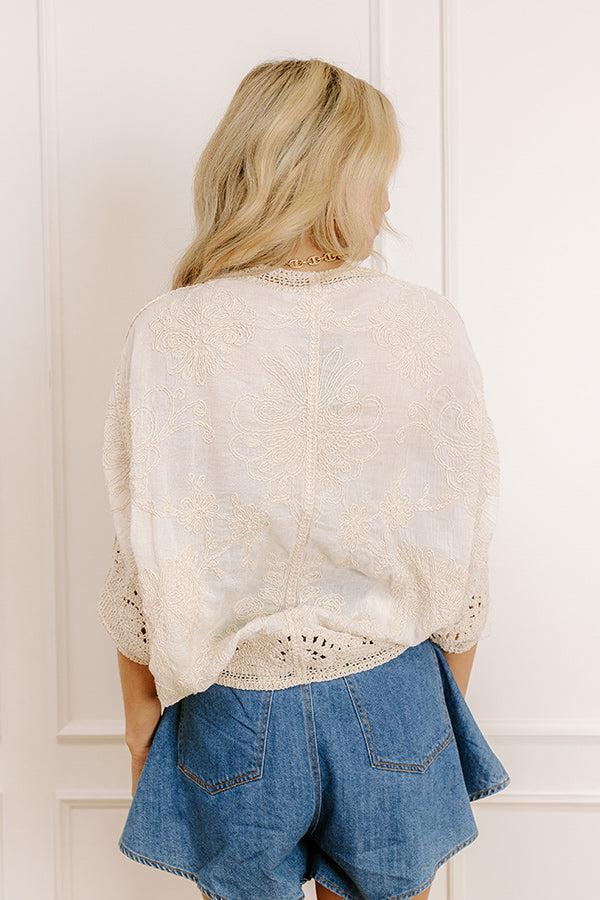 Feeling Dreamy Crochet Button Up Product Image