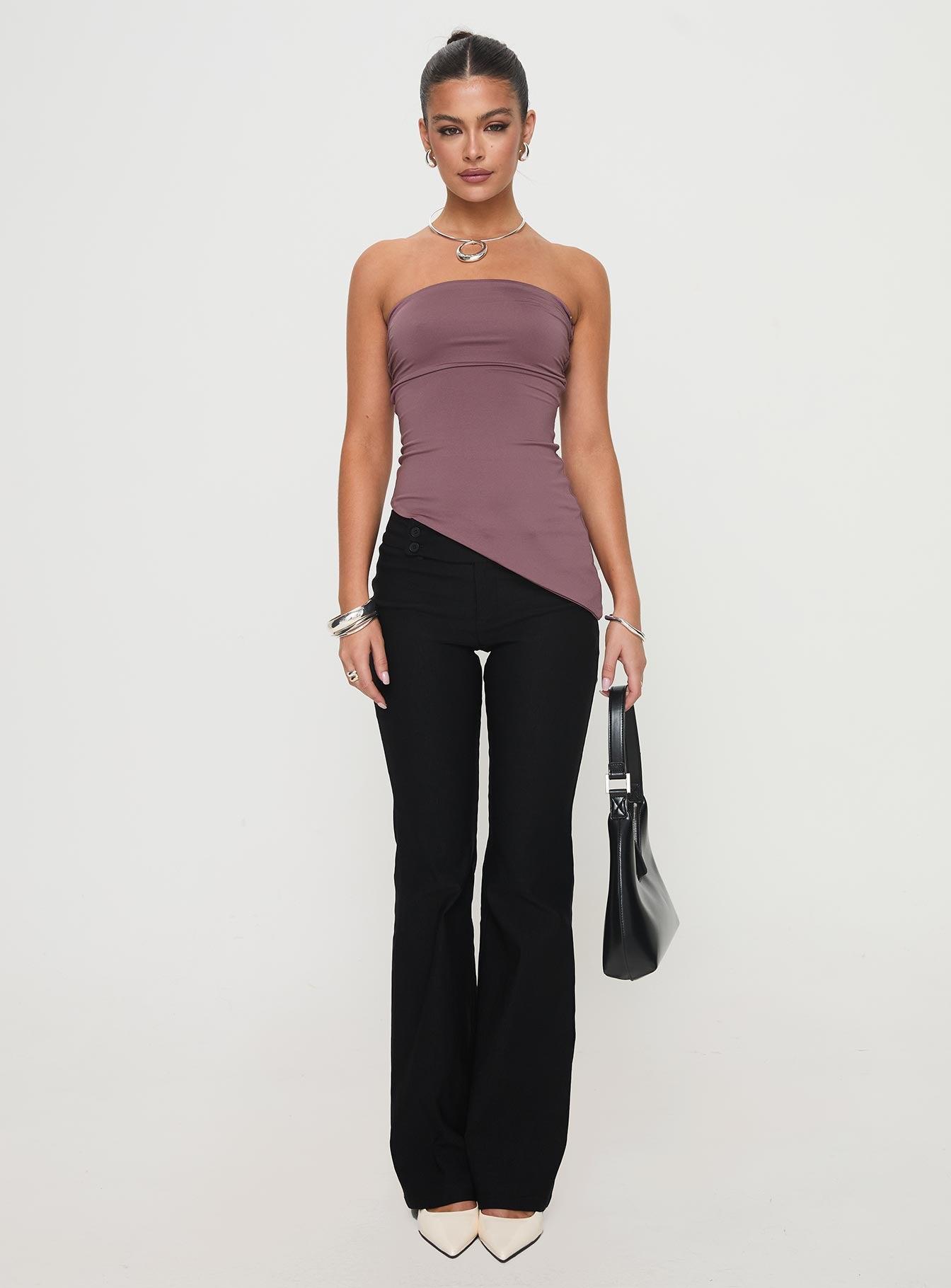 Galan Strapless Top Purple Product Image