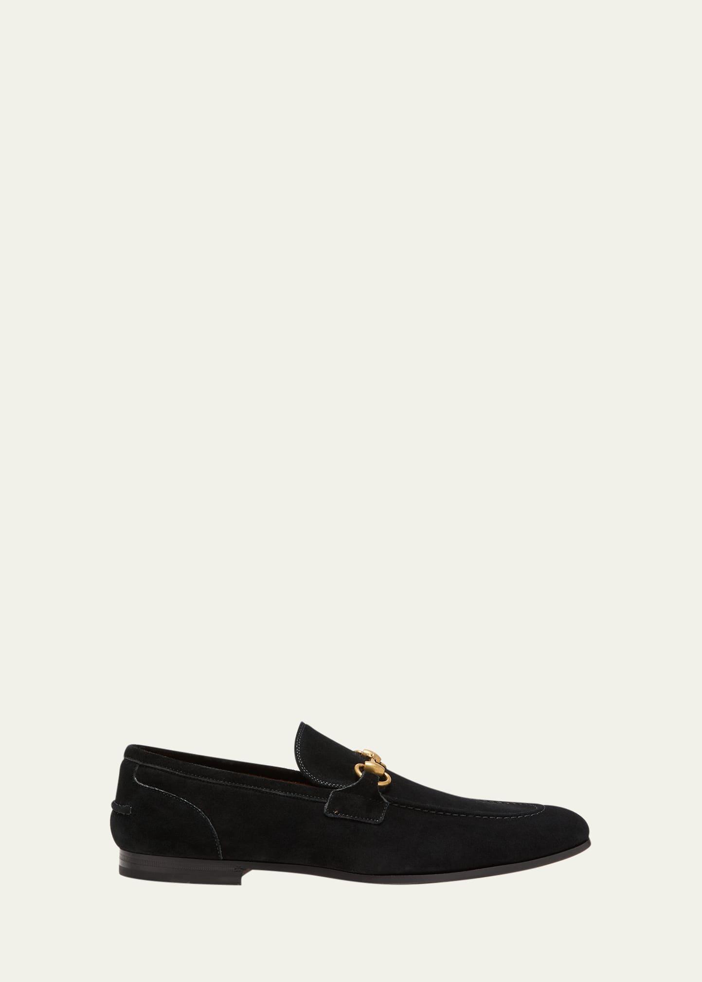 Ferragamo Mens Bloom Leather Loafers Product Image