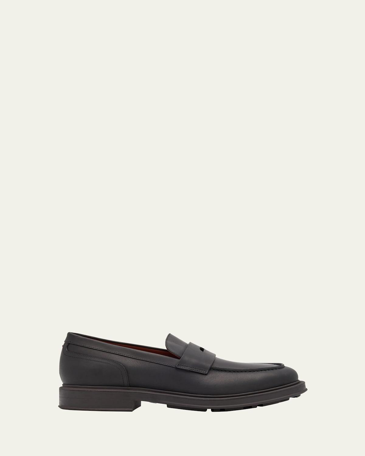 Mens Travis Leather Penny Loafers Product Image