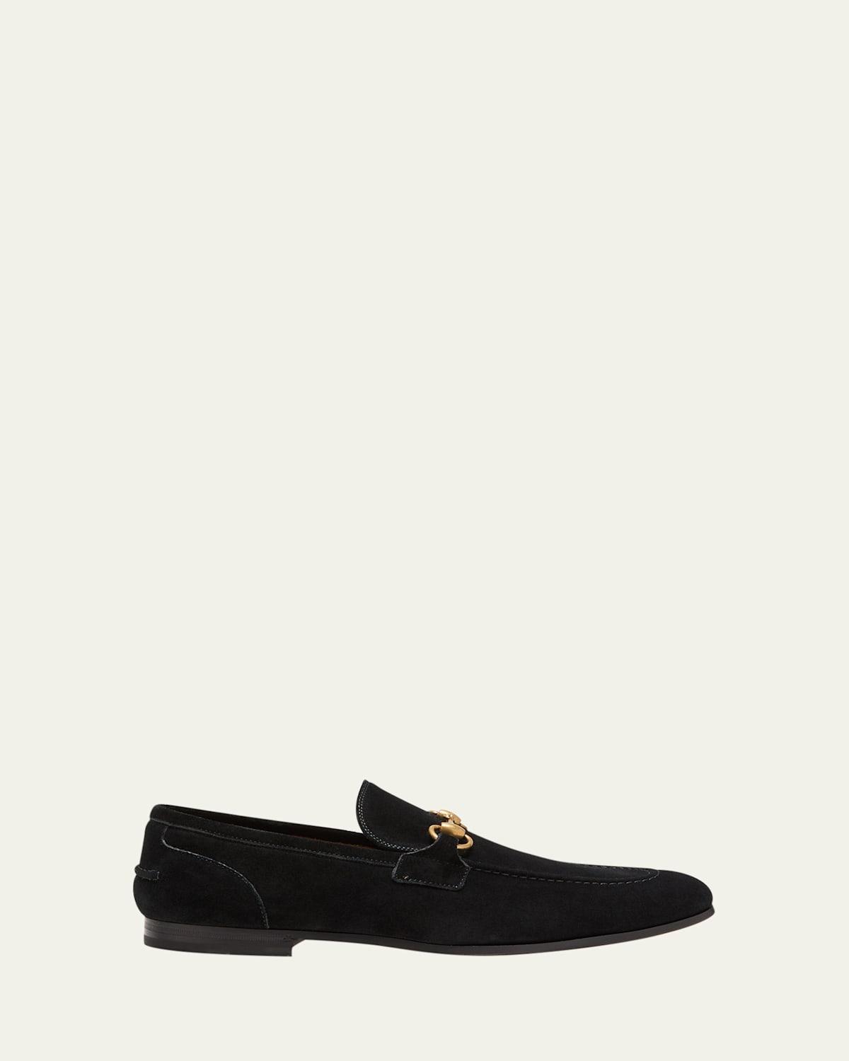 Ferragamo Mens Bloom Leather Loafers Product Image