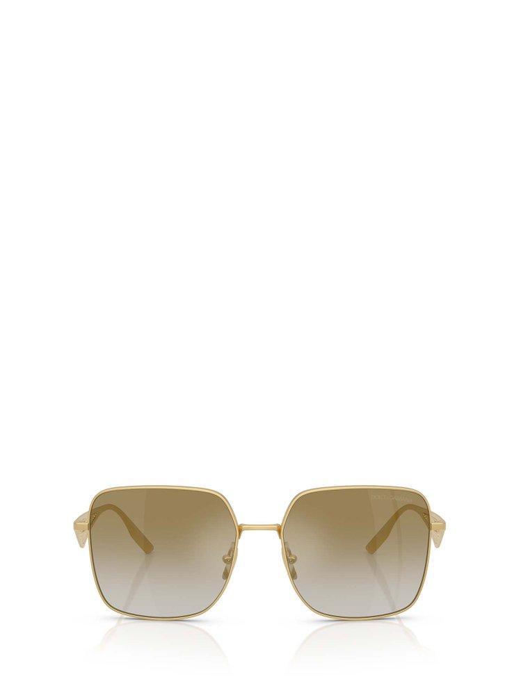 DOLCE & GABBANA Eyewear Square Frame Sunglasses In Gold Product Image