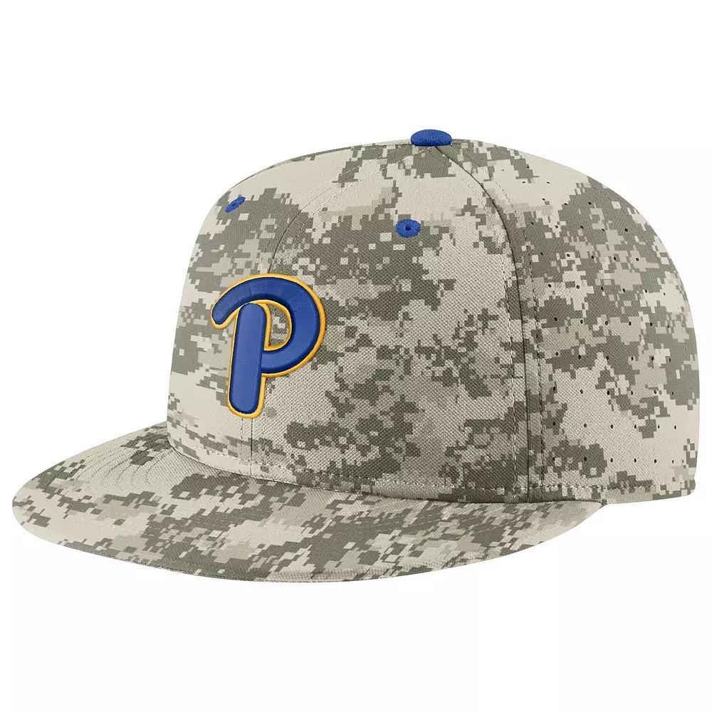 Men's Nike Camo Pitt Panthers Aero True Baseball Performance Fitted Hat, Size: 7 3/8, Green Product Image