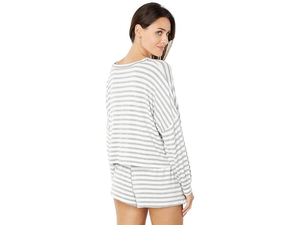 Honeydew Intimates All American Jersey Shortie Set (Ivory Stripe) Women's Pajama Sets Product Image