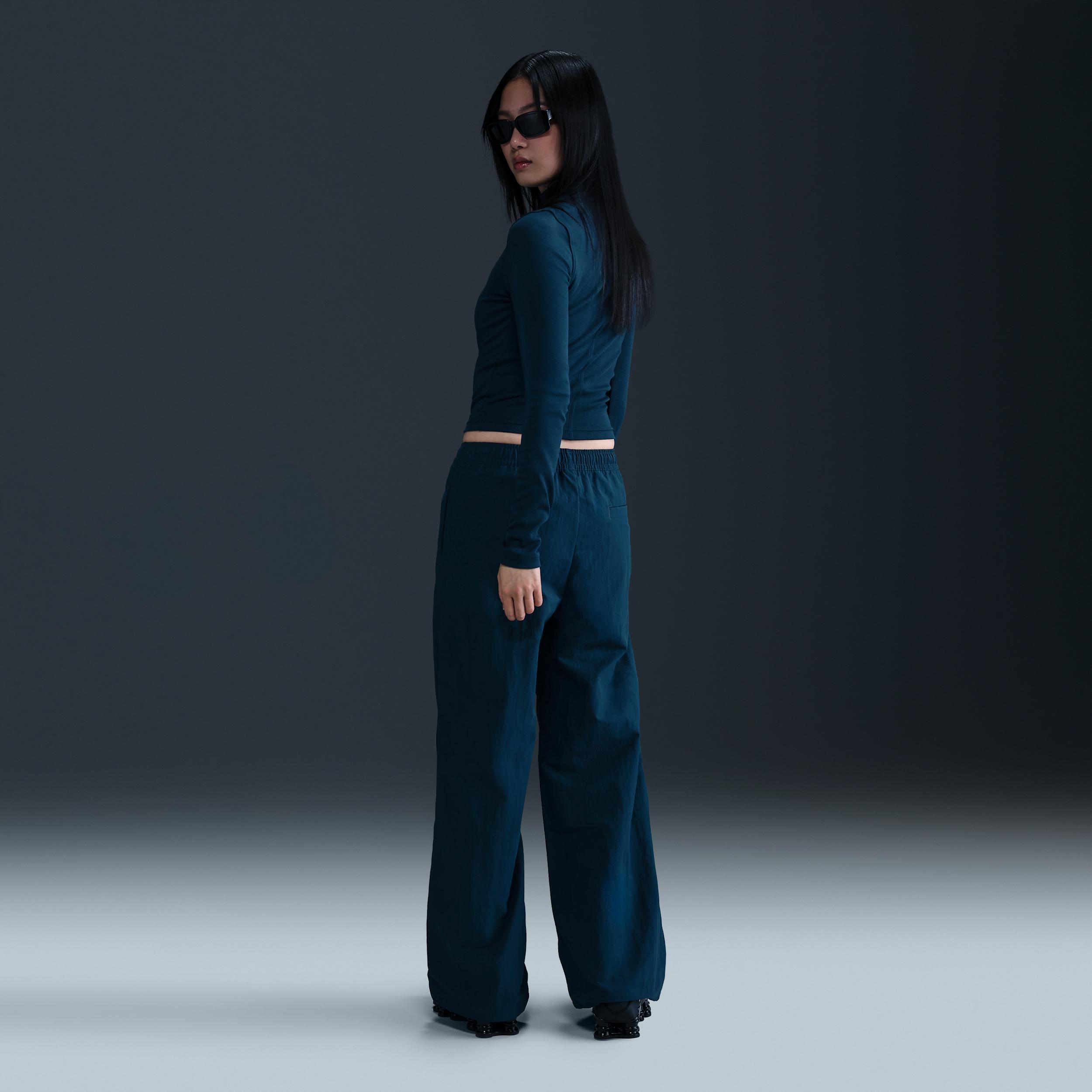 Nike Sportswear Essential Women's Ribbed Mock-Neck Long-Sleeve Top Product Image