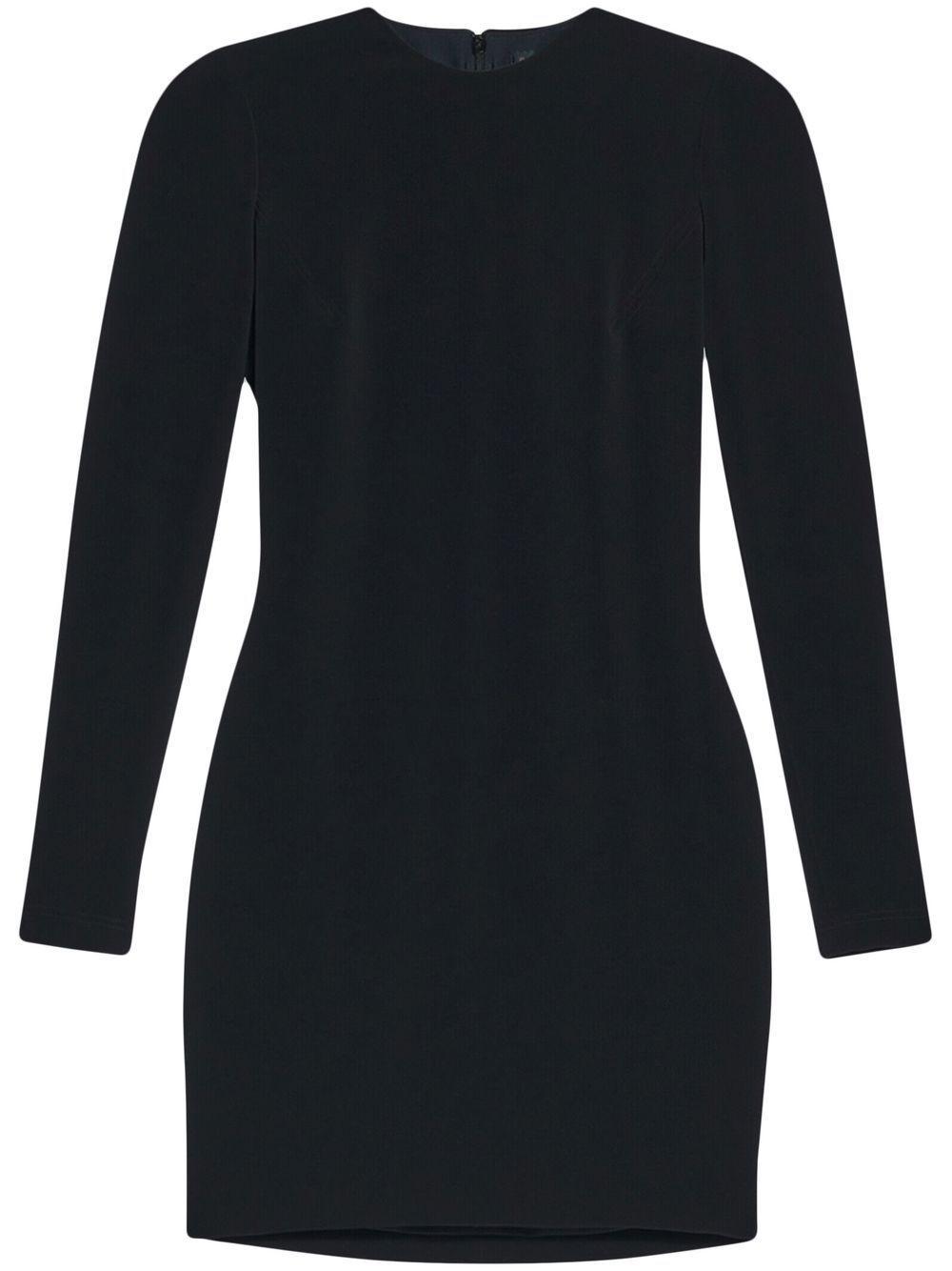 BALENCIAGA Long-sleeve Fitted Mini Dress In Black Product Image