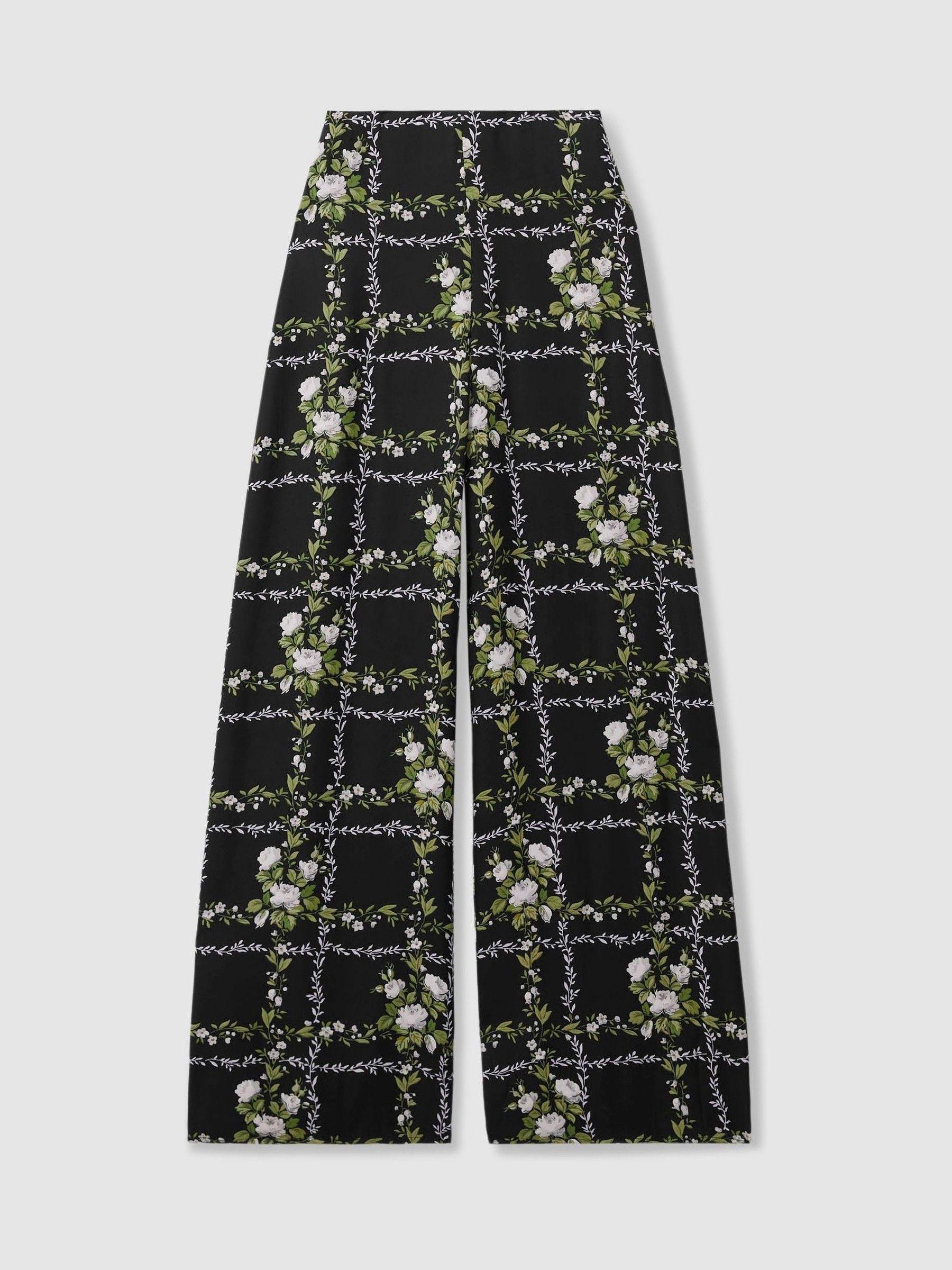 Florere High Rise Wide Leg Trousers in Black Product Image