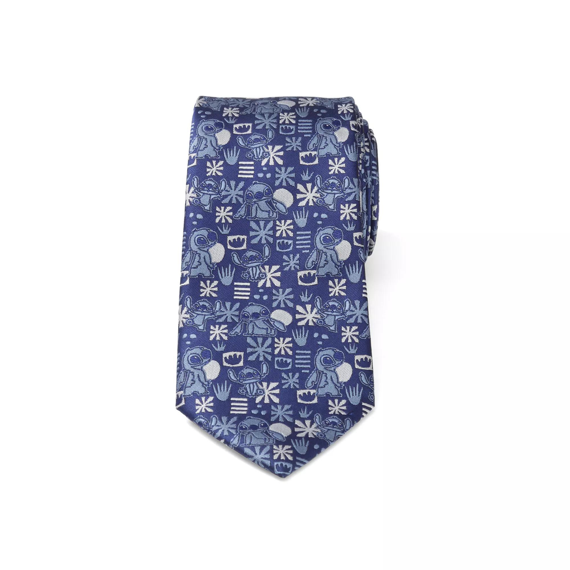 Disney's Pattern Men's Tie, Stitch Tropical Blue Product Image