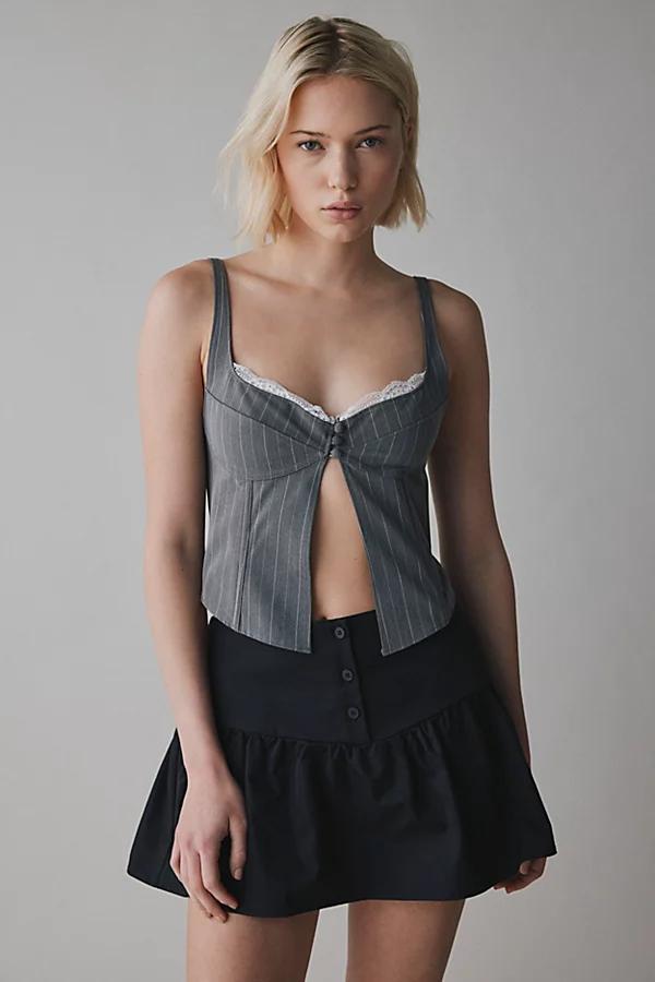 Out From Under Dolce Verano Pinstripe Flyaway Corset Cami Womens at Urban Outfitters Product Image