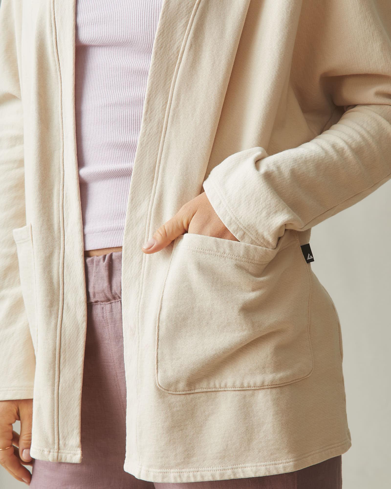 Women's French Terry Cardigan - Cotton Product Image