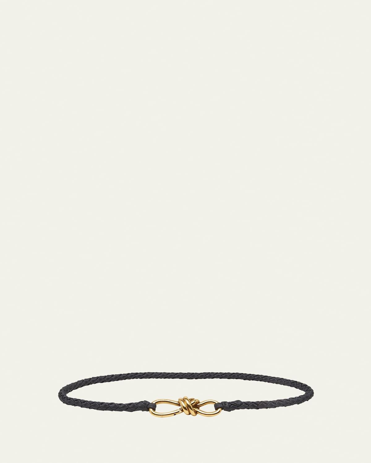 Intrecciato Braided Nappa Leather Belt Product Image