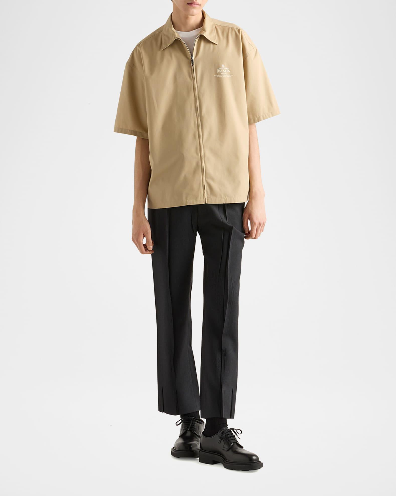 Men's Technical Cotton Zip-Up Shirt Product Image