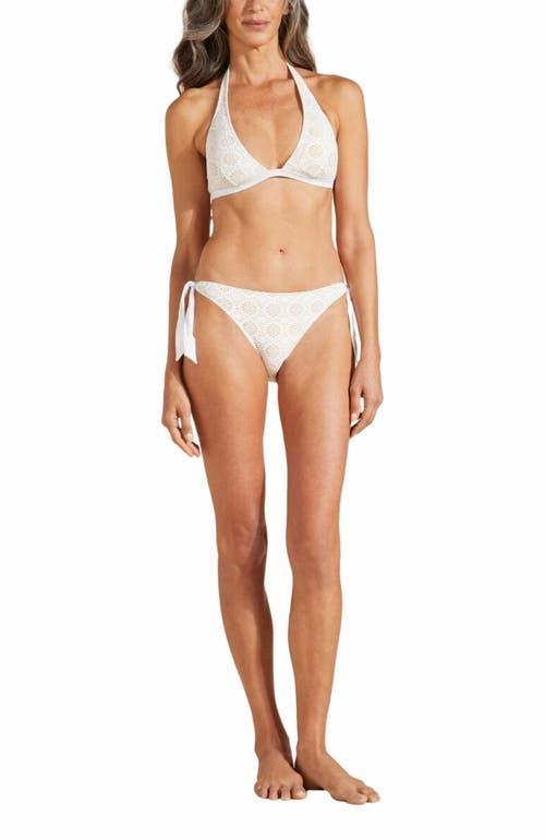 Womens Broderie Anglaise Triangle Bikini top Product Image