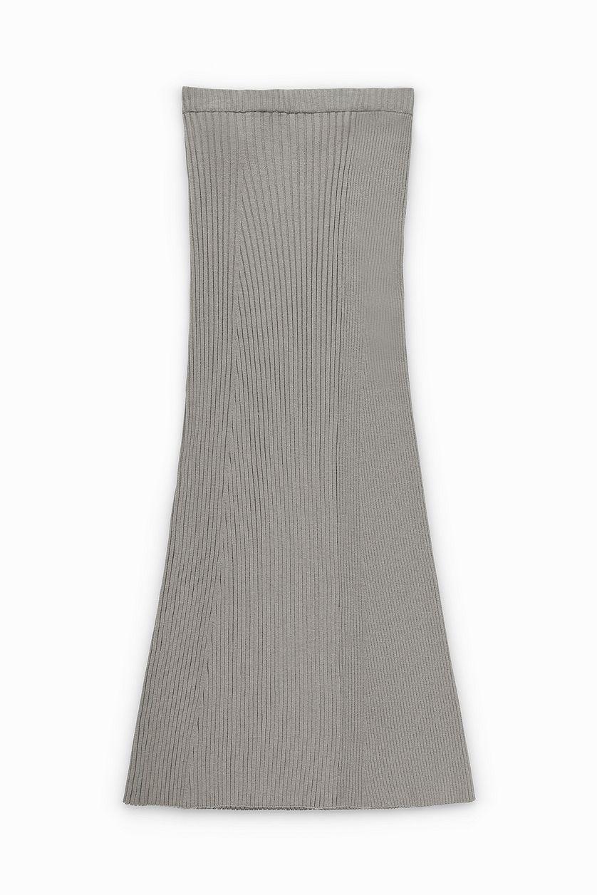 Ribbed Knitted Maxi Skirt Product Image