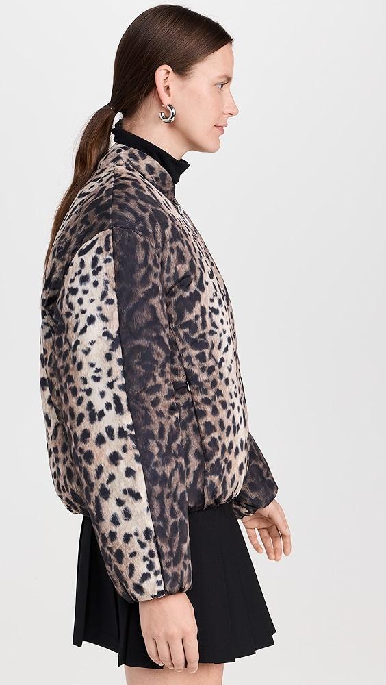 Apparis Leni Leopard Padded Bomber Jacket | Shopbop Product Image