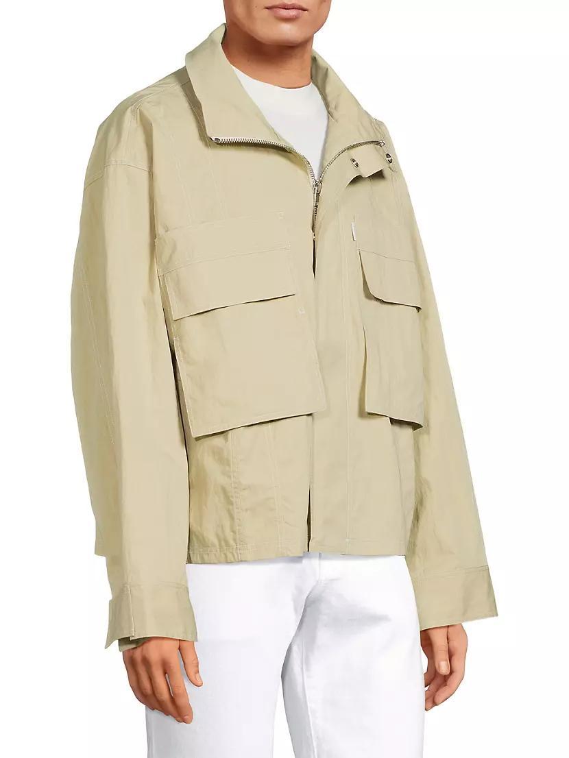 Cotton-Blend Cargo Jacket Product Image