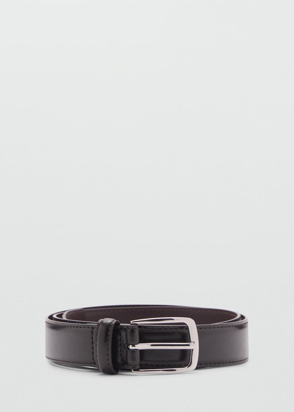 Nappa leather belt - Men | MANGO USA Product Image