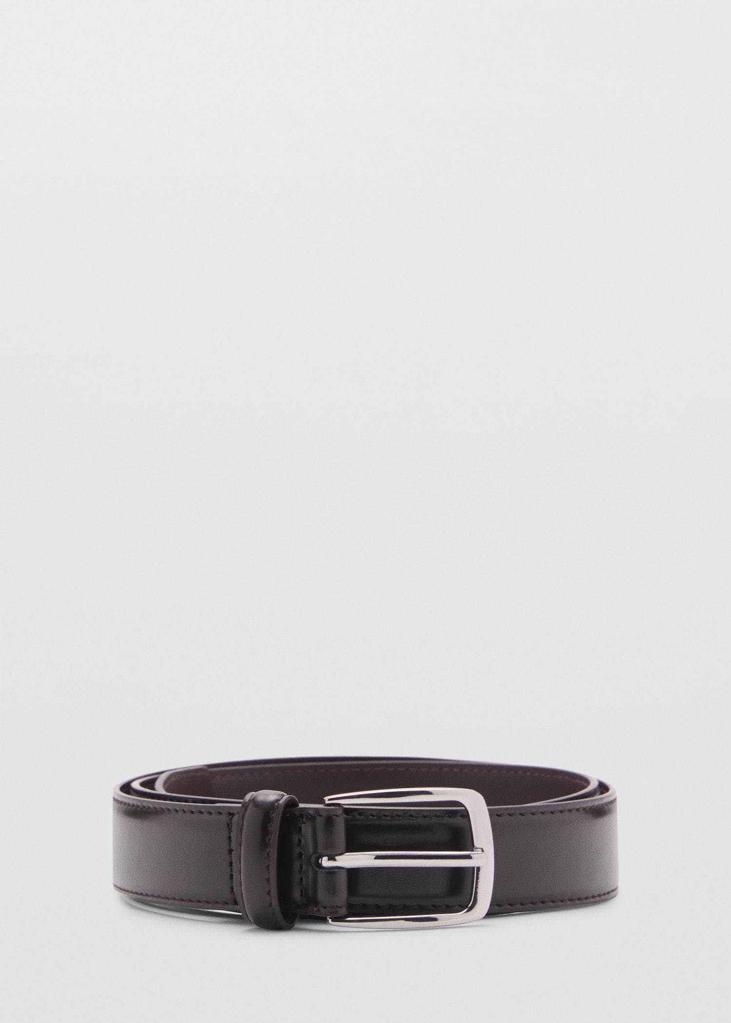 Nappa leather belt - Men | MANGO USA Product Image