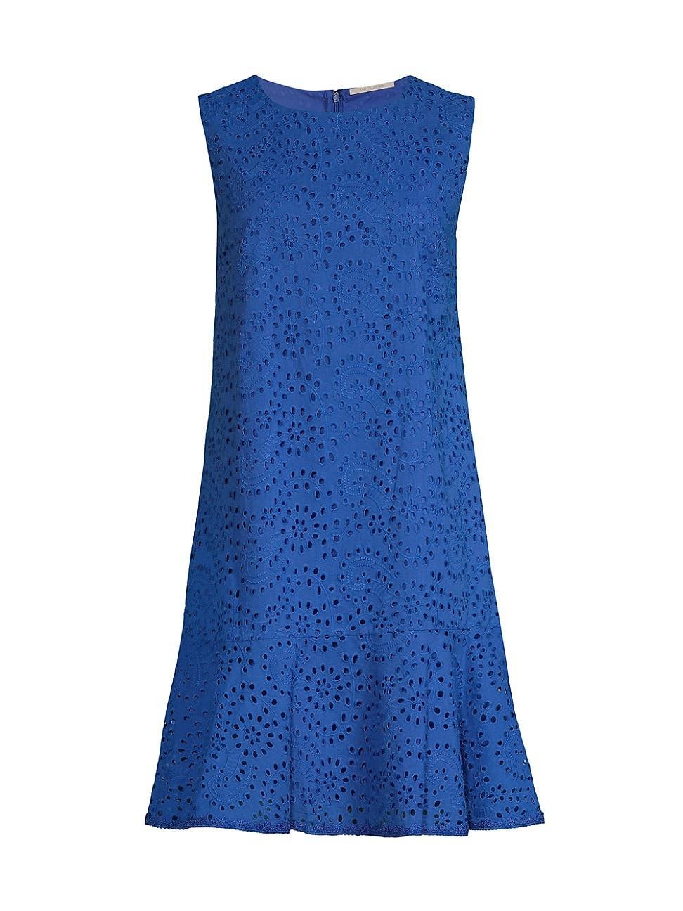 Womens Leora Cotton Eyelet Shift Dress Product Image