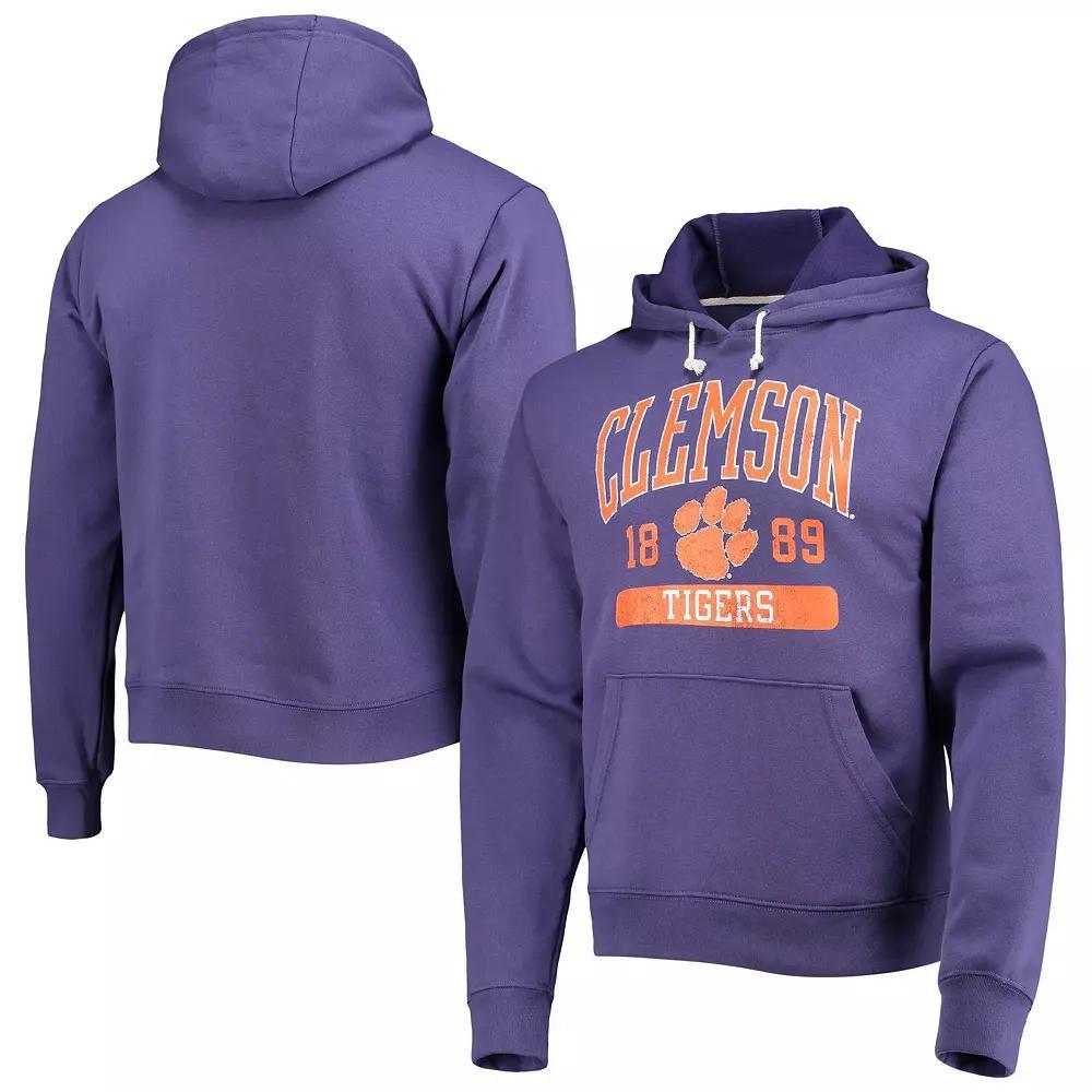 Men's League Collegiate Wear Purple Clemson Tigers Volume Up Essential Fleece Pullover Hoodie, Size: Large Product Image