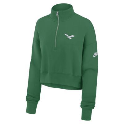 Detroit Lions Rewind Phoenix Nike Women's NFL Cropped 1/4-Zip Crew Product Image