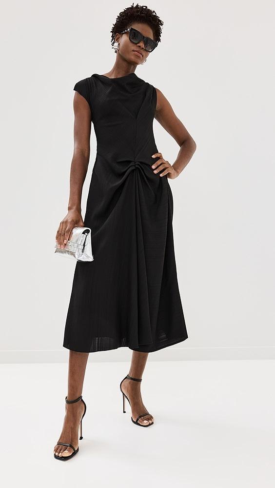 Victoria Beckham Deconstructed Gathered Waist Midi Dress | Shopbop Product Image